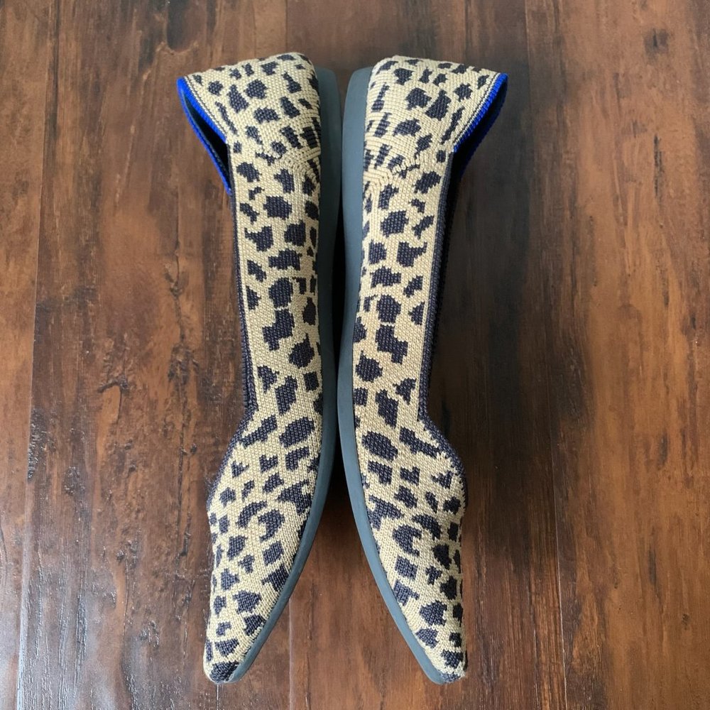Rothy's Pointed Toe Leopard Print Comfort Ballet … - image 4